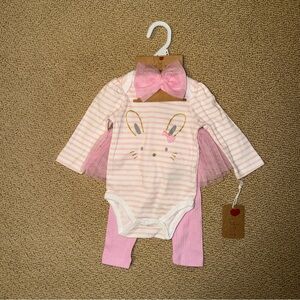 NWT Pink Bunny 6m Matching Set